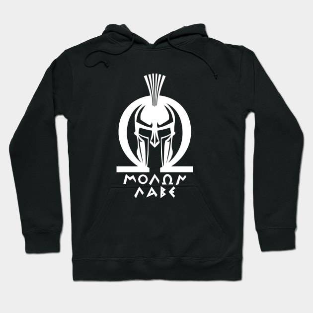 Mod.10 Molon Labe Greek Spartan Hoodie by parashop